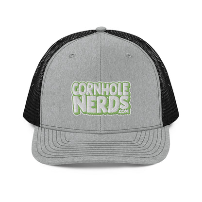 white/kiwi green nerds logo Richardson 112 snapback Trucker hat