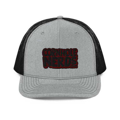 black/maroon nerds logo Richardson 112 snapback Trucker hat