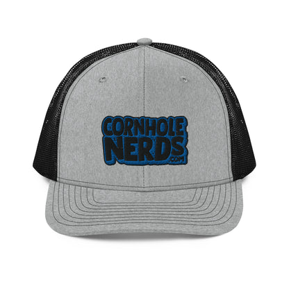 black/royal nerds logo Richardson 112 Trucker hat