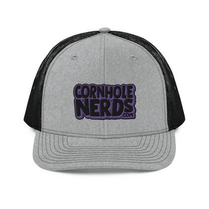 black/purple nerds logo Richardson 112 snapback Trucker hat