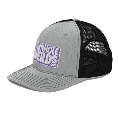 white/purple nerds logo Richardson 112 snapback Trucker hat