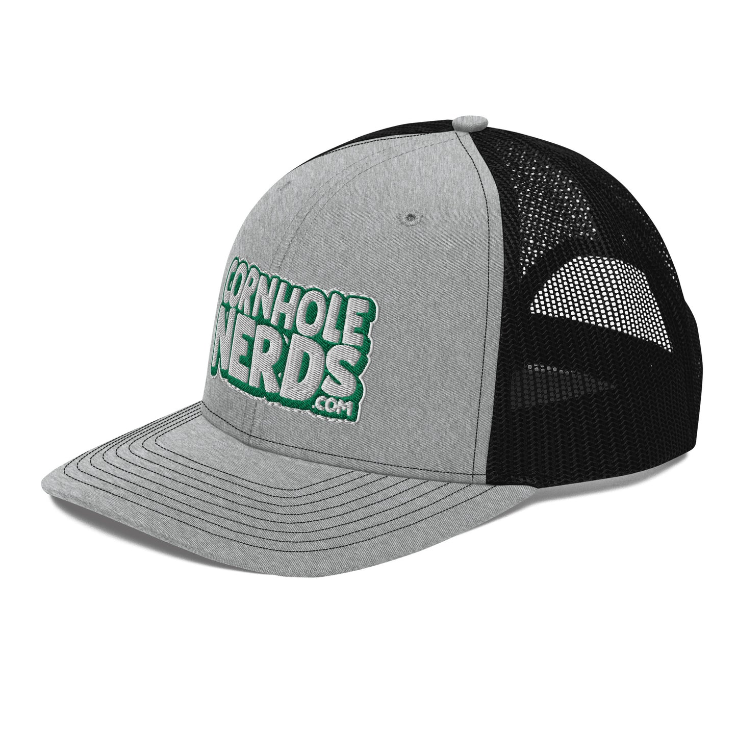 white/kelly green nerds logo Richardson 112 snapback Trucker hat