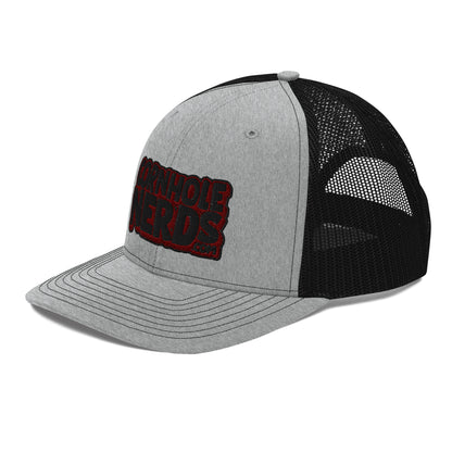 black/maroon nerds logo Richardson 112 snapback Trucker hat