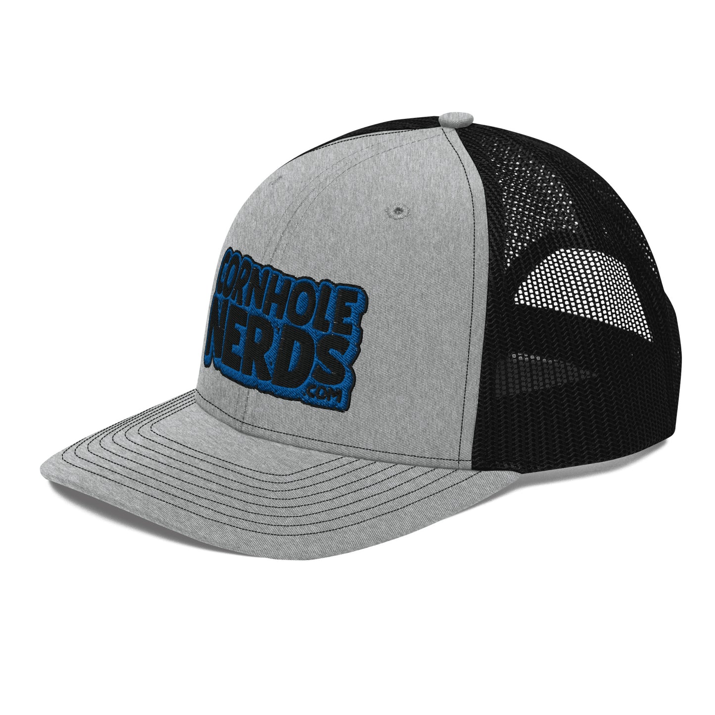 black/royal nerds logo Richardson 112 Trucker hat