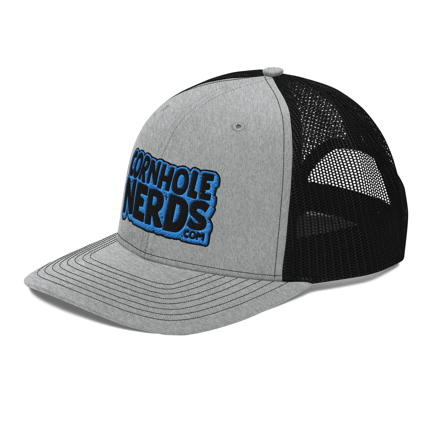 black/light blue nerds logo Richardson 112 snapback Trucker hat