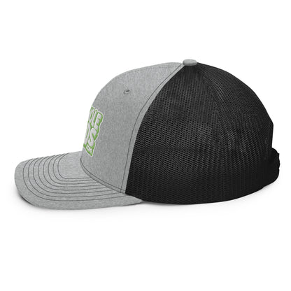 white/kiwi green nerds logo Richardson 112 snapback Trucker hat