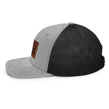 black/orange nerds logo Richardson 112 snapback Trucker Cap