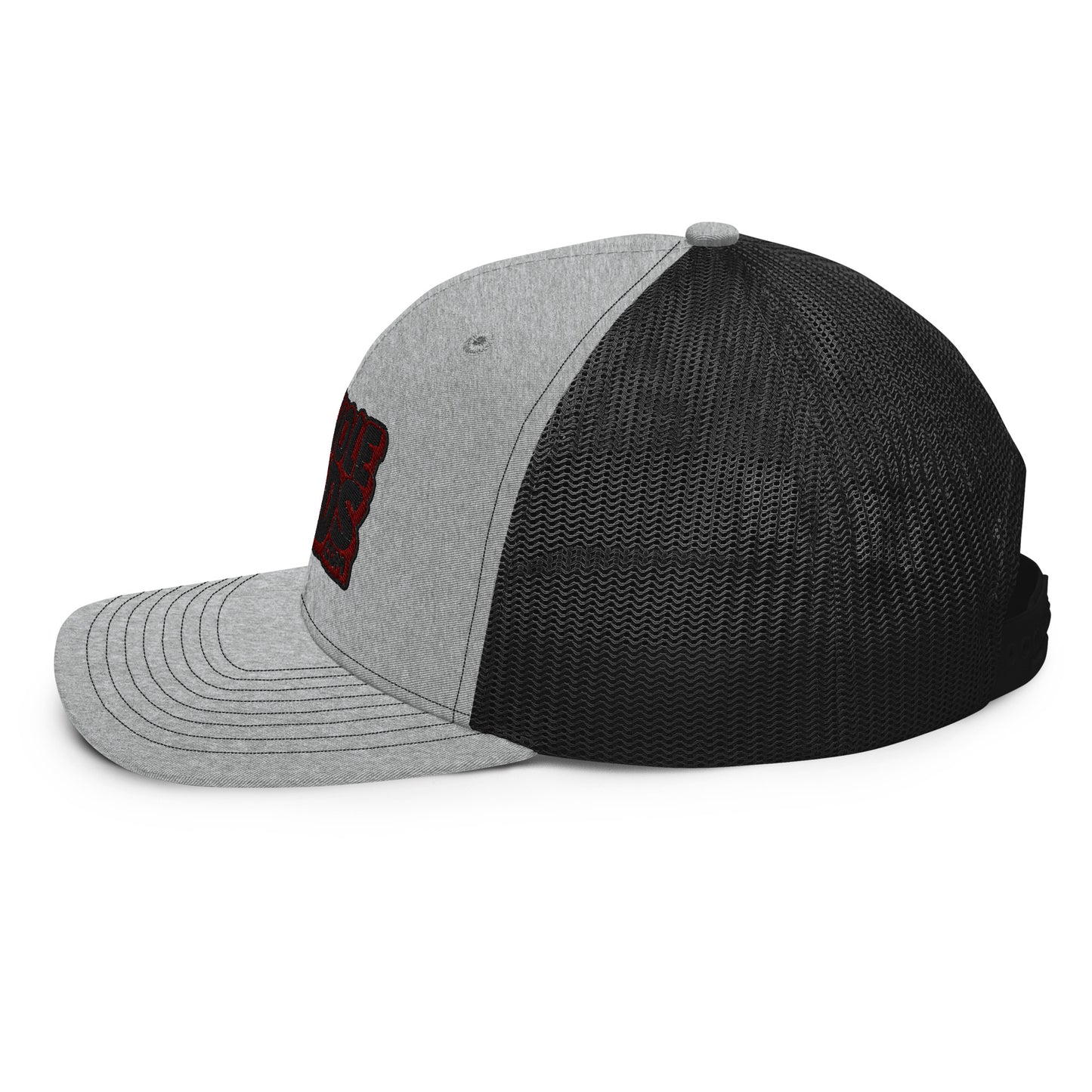 black/maroon nerds logo Richardson 112 snapback Trucker hat