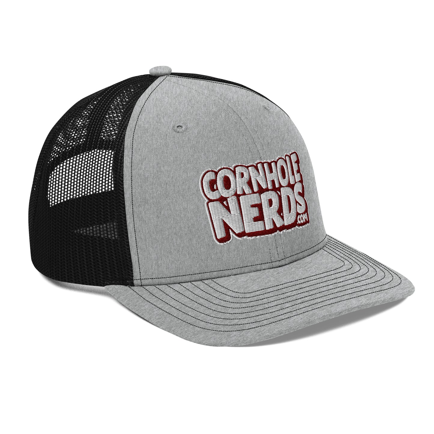 white/maroon nerds logo Richardson 112 snapback Trucker hat