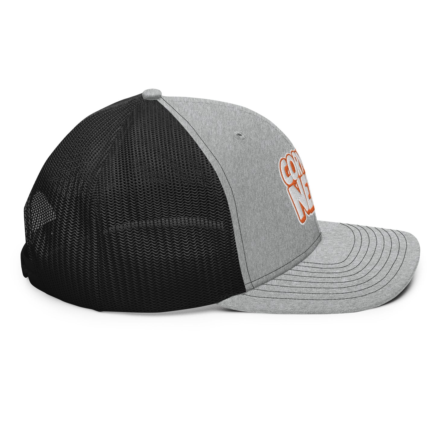 white/orange Nerds logo Richardson 112 snapback Trucker hat