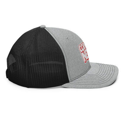 white/red nerds logo Richardson 112 snapback Trucker hat