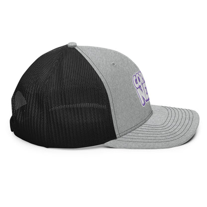 white/purple nerds logo Richardson 112 snapback Trucker hat