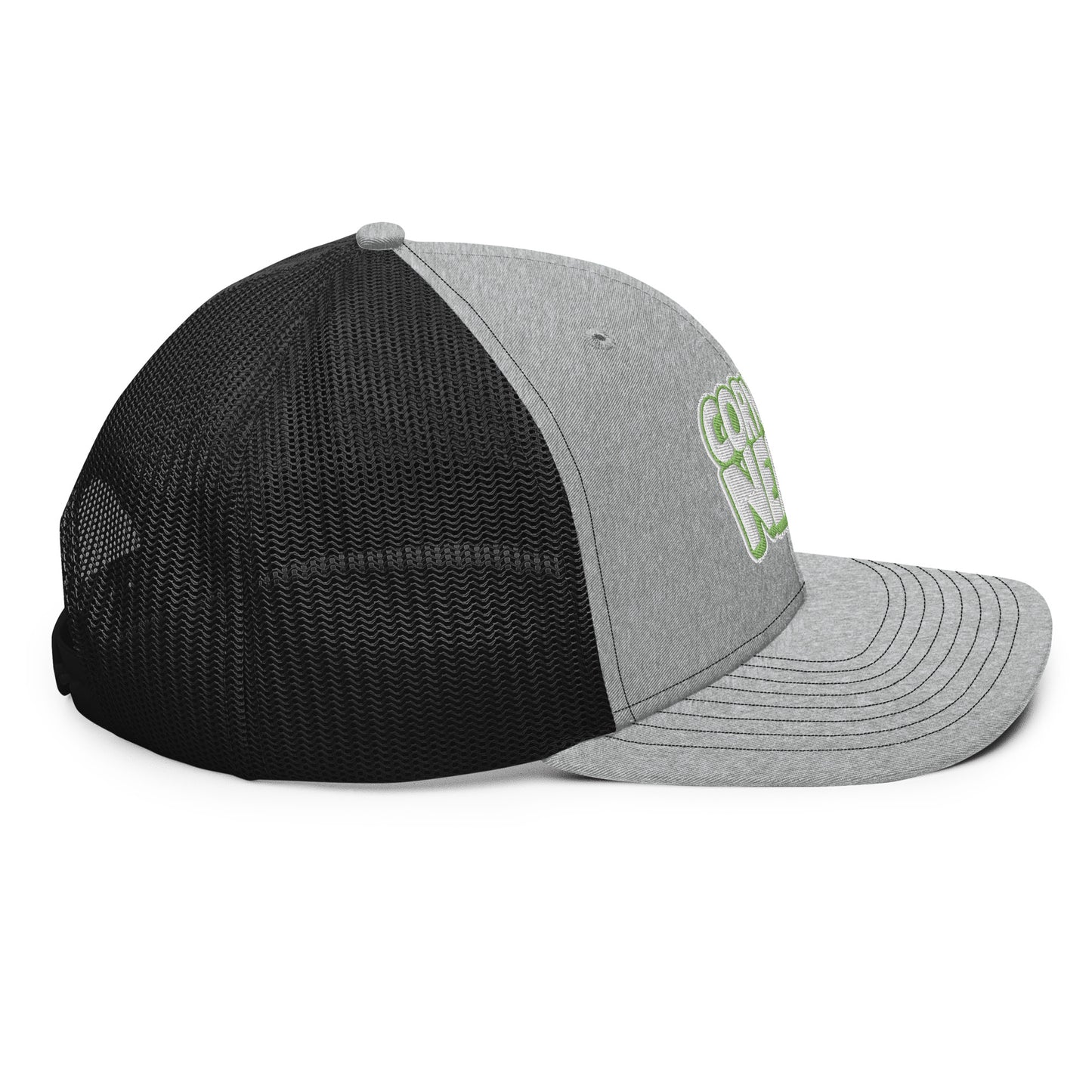 white/kiwi green nerds logo Richardson 112 snapback Trucker hat