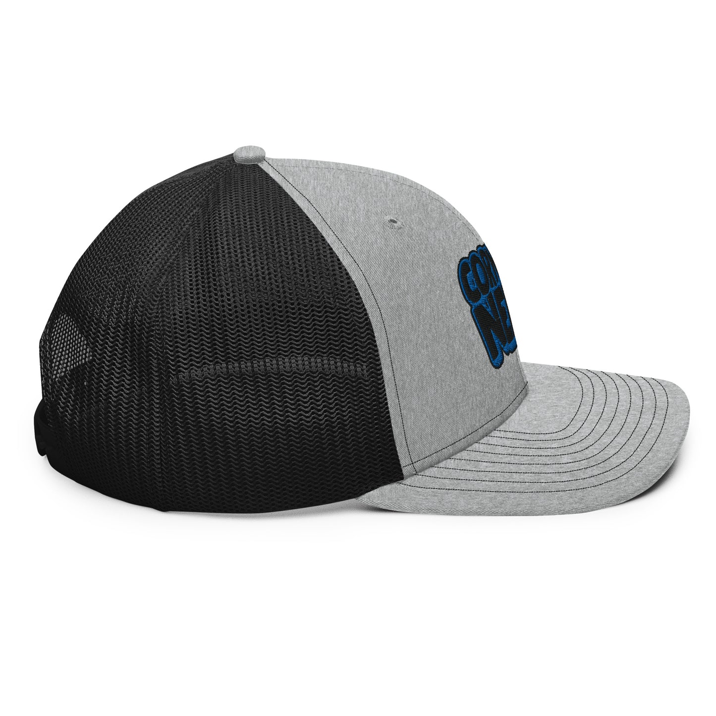 black/royal nerds logo Richardson 112 Trucker hat