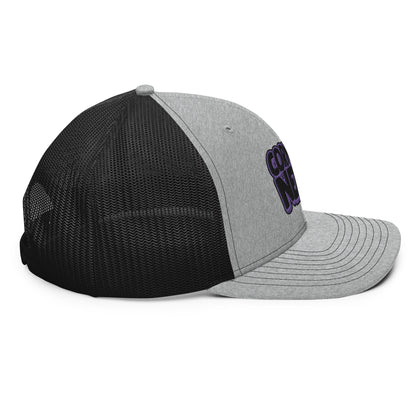 black/purple nerds logo Richardson 112 snapback Trucker hat