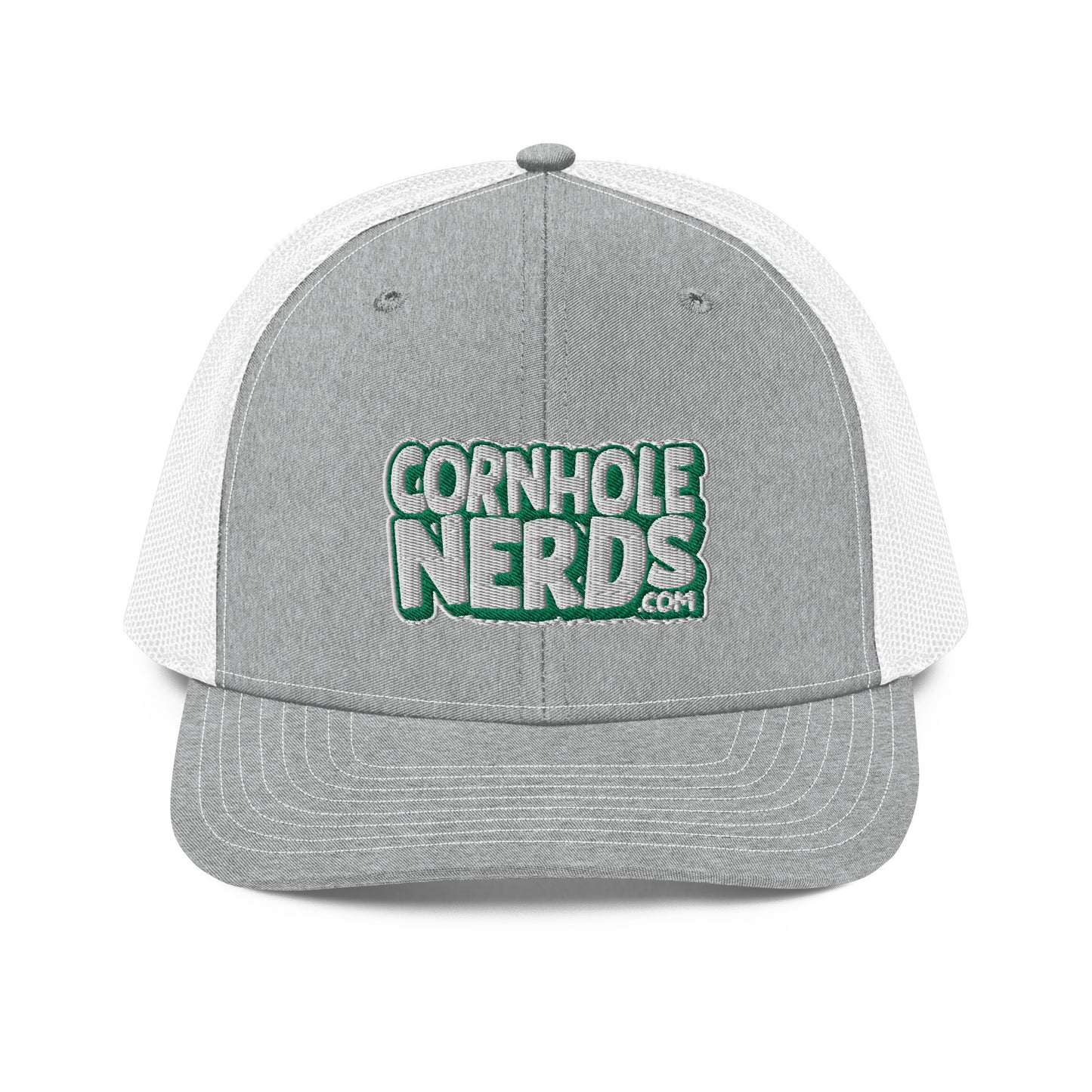 white/kelly green nerds logo Richardson 112 snapback Trucker hat