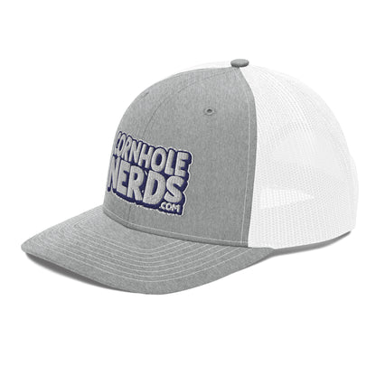 white/navy nerds logo Richardson 112 snapback Trucker hat