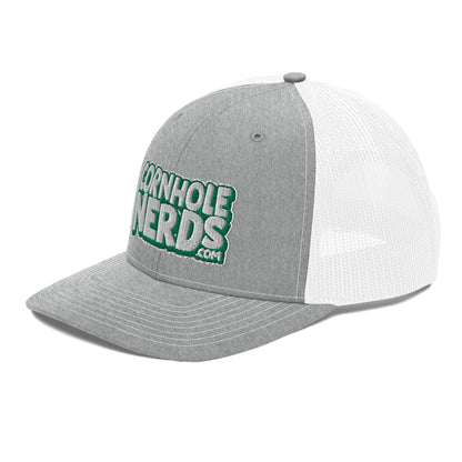 white/kelly green nerds logo Richardson 112 snapback Trucker hat