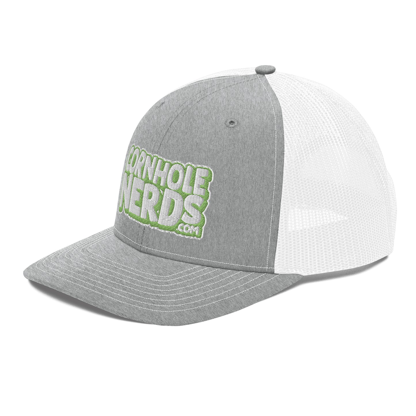 white/kiwi green nerds logo Richardson 112 snapback Trucker hat