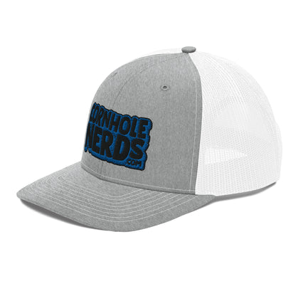 black/royal nerds logo Richardson 112 Trucker hat