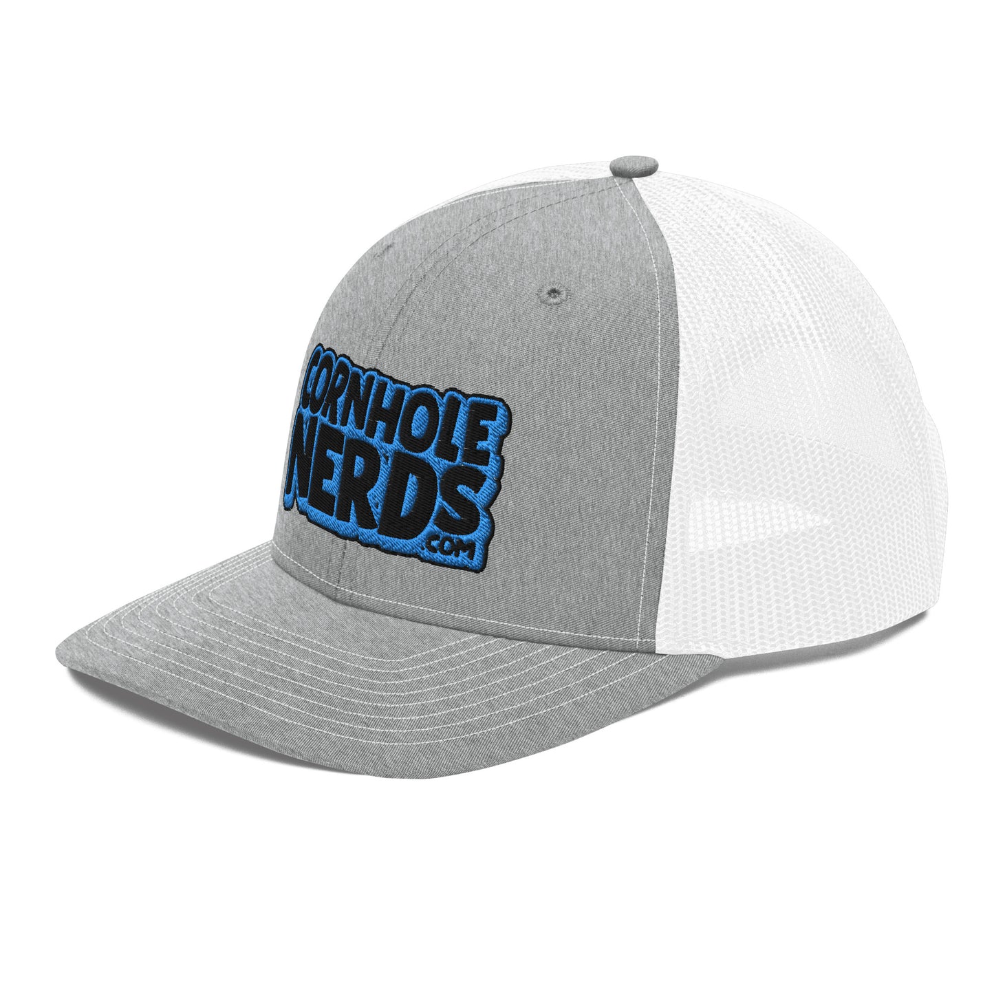 black/light blue nerds logo Richardson 112 snapback Trucker hat