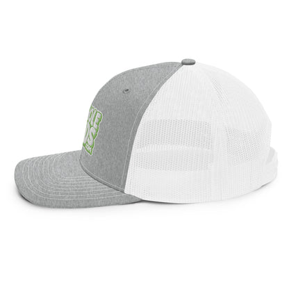 white/kiwi green nerds logo Richardson 112 snapback Trucker hat