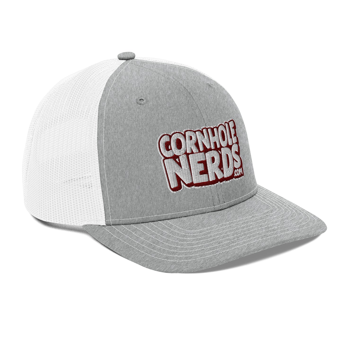 white/maroon nerds logo Richardson 112 snapback Trucker hat