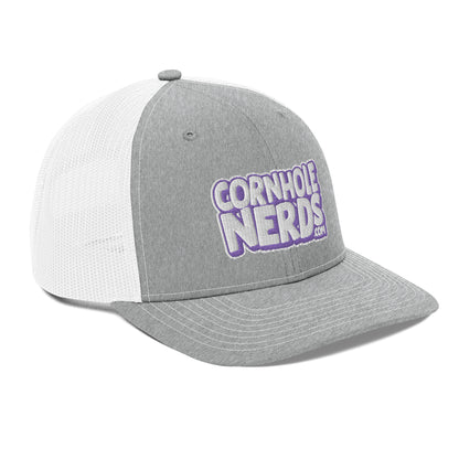 white/purple nerds logo Richardson 112 snapback Trucker hat