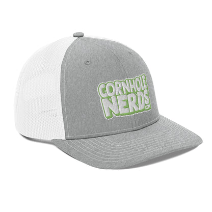white/kiwi green nerds logo Richardson 112 snapback Trucker hat