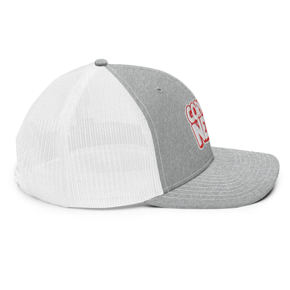 white/red nerds logo Richardson 112 snapback Trucker hat