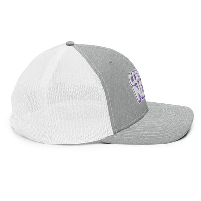 white/purple nerds logo Richardson 112 snapback Trucker hat