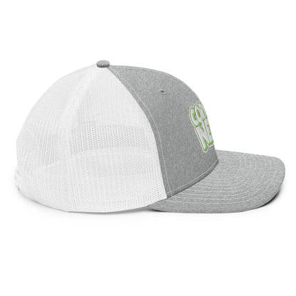 white/kiwi green nerds logo Richardson 112 snapback Trucker hat