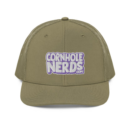 white/purple nerds logo Richardson 112 snapback Trucker hat