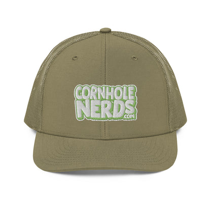 white/kiwi green nerds logo Richardson 112 snapback Trucker hat