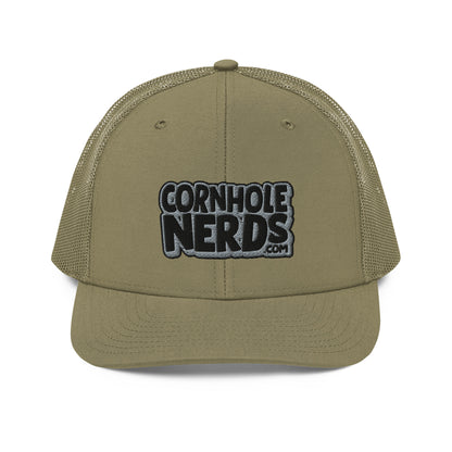 black/gray nerds logo Richardson 112 snapback Trucker hat