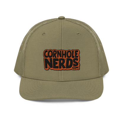 black/orange nerds logo Richardson 112 snapback Trucker Cap