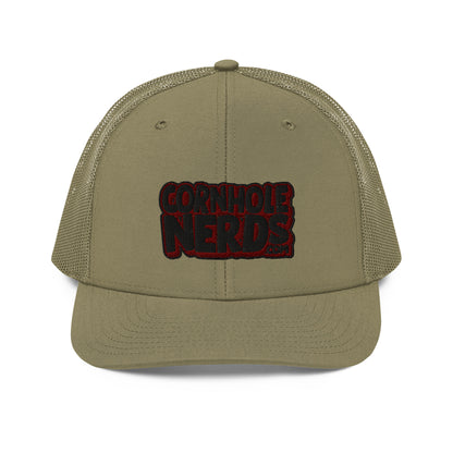 black/maroon nerds logo Richardson 112 snapback Trucker hat