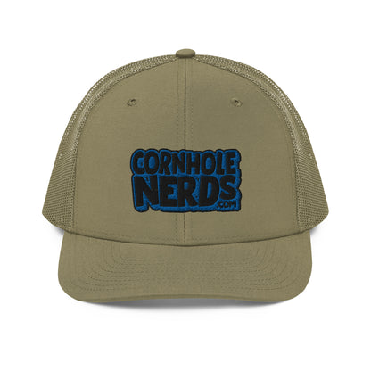 black/royal nerds logo Richardson 112 Trucker hat