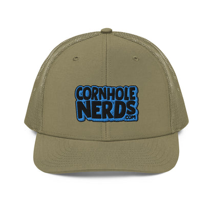 black/light blue nerds logo Richardson 112 snapback Trucker hat