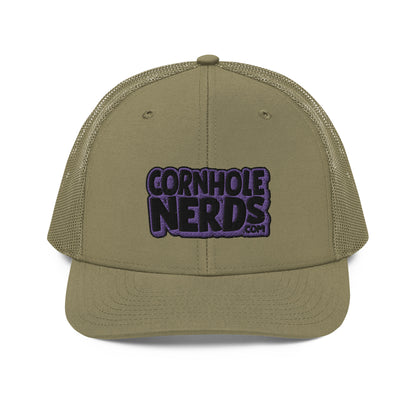 black/purple nerds logo Richardson 112 snapback Trucker hat