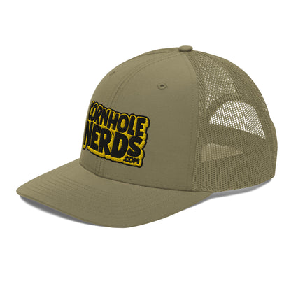 black/yellow nerds logo Richardson 112 snapback Trucker Cap