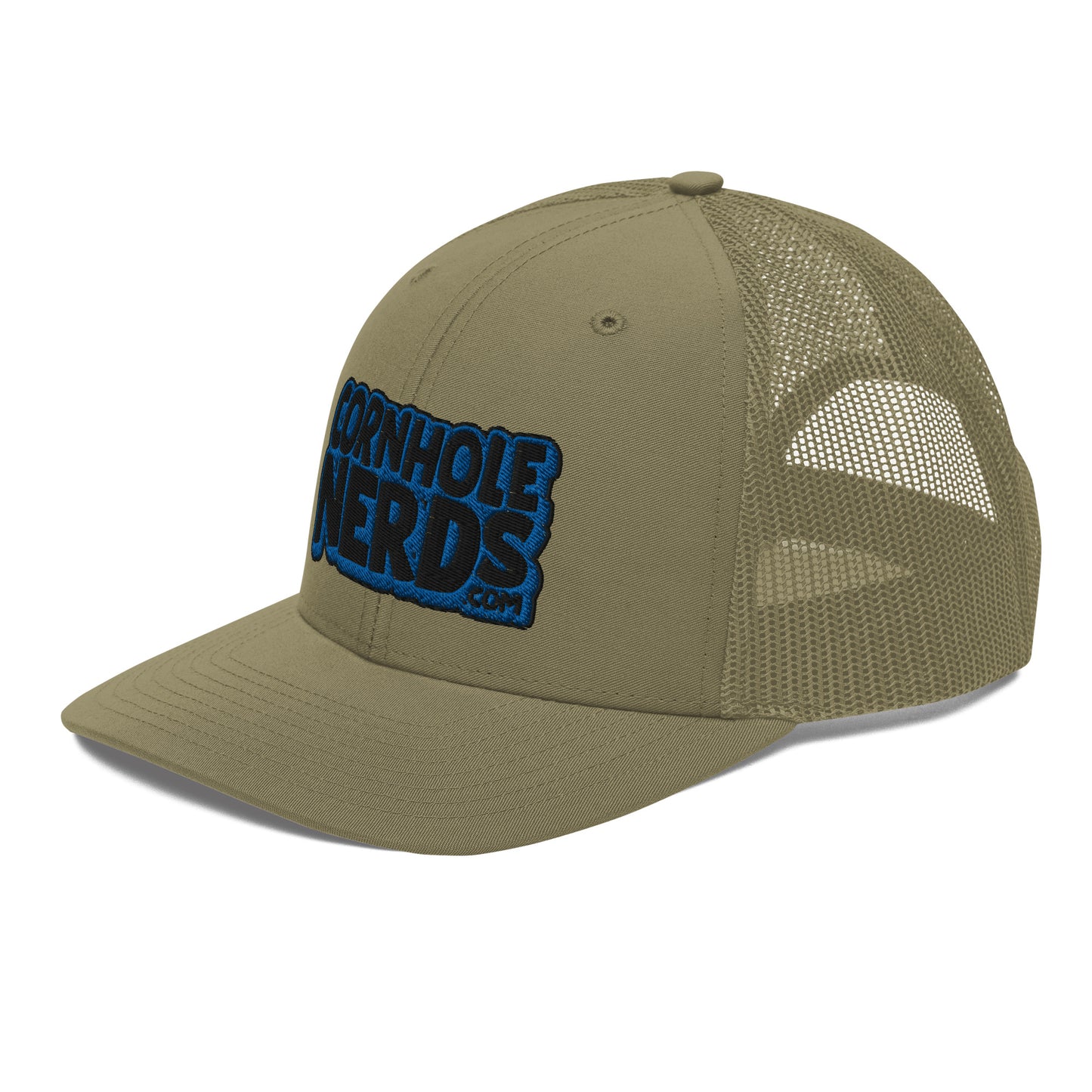 black/royal nerds logo Richardson 112 Trucker hat