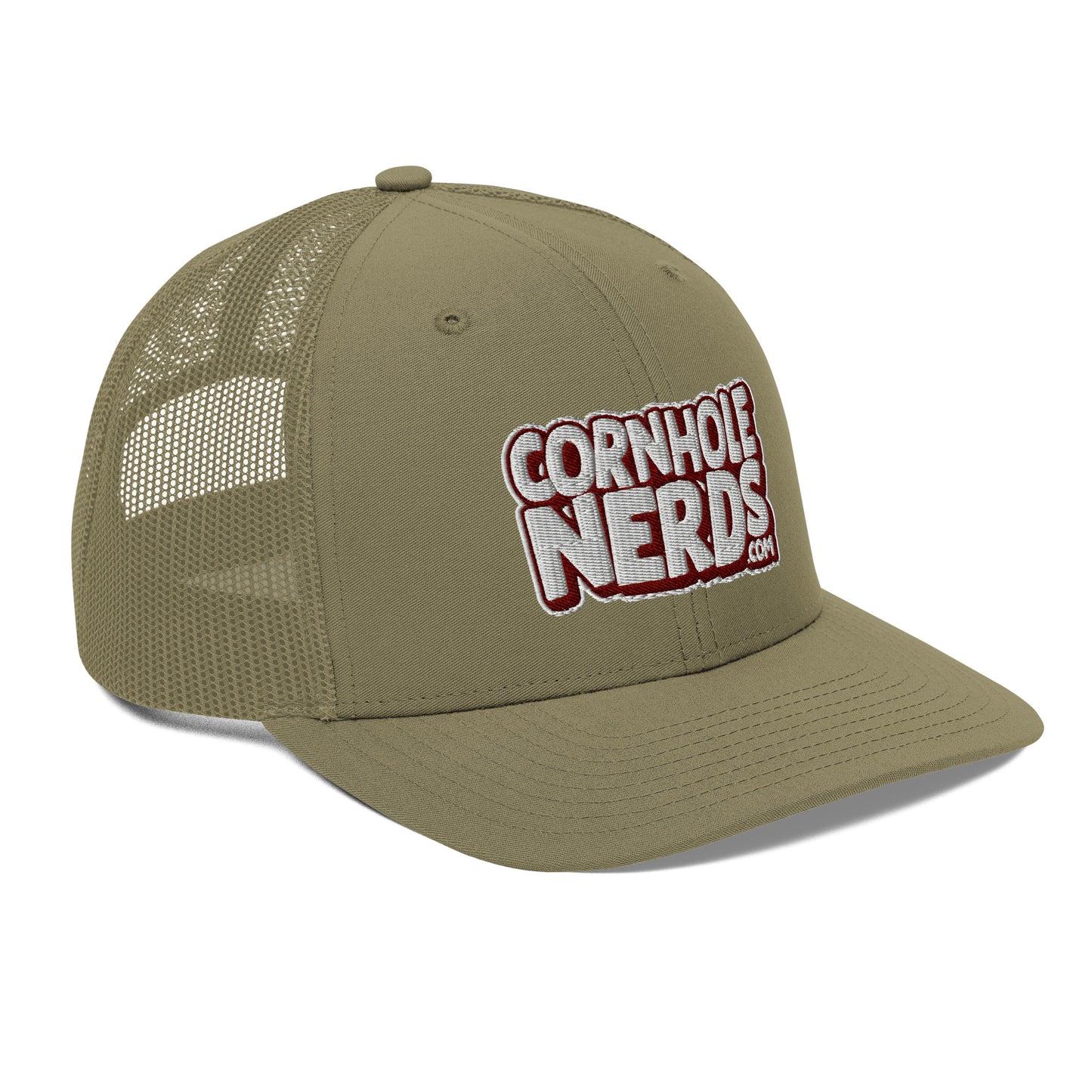 white/maroon nerds logo Richardson 112 snapback Trucker hat