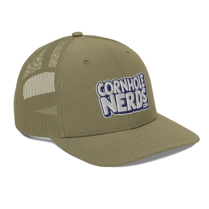 white/navy nerds logo Richardson 112 snapback Trucker hat