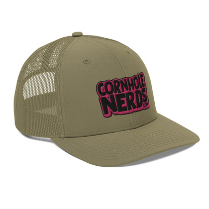 black/pink nerds logo Richardson 112 snapback Trucker hat