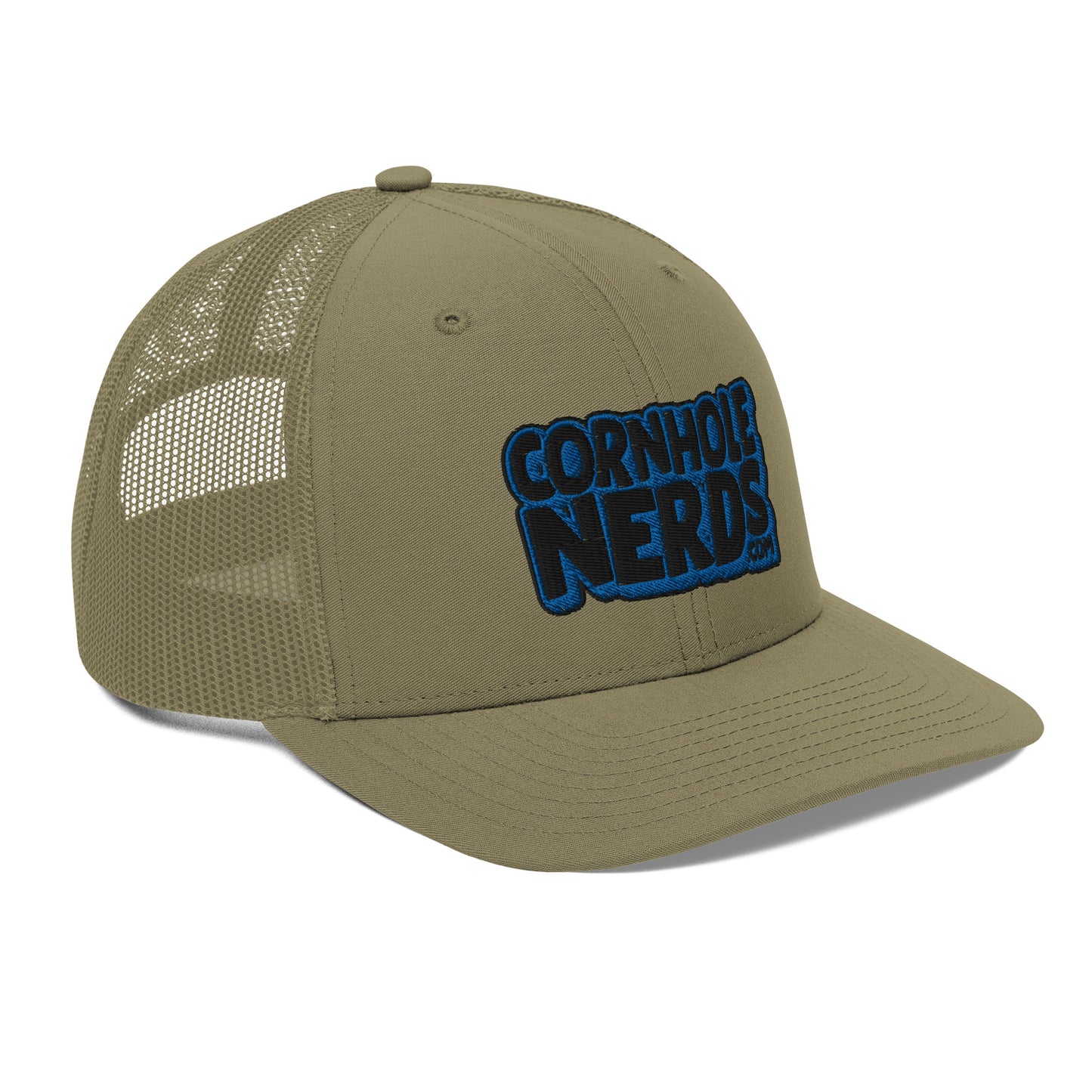 black/royal nerds logo Richardson 112 Trucker hat