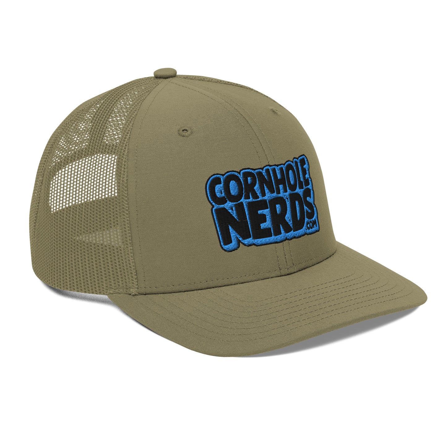 black/light blue nerds logo Richardson 112 snapback Trucker hat