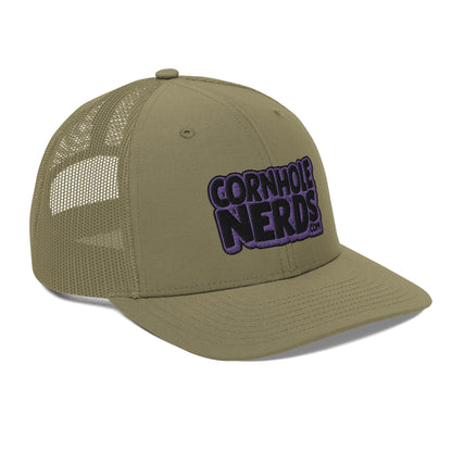 black/purple nerds logo Richardson 112 snapback Trucker hat