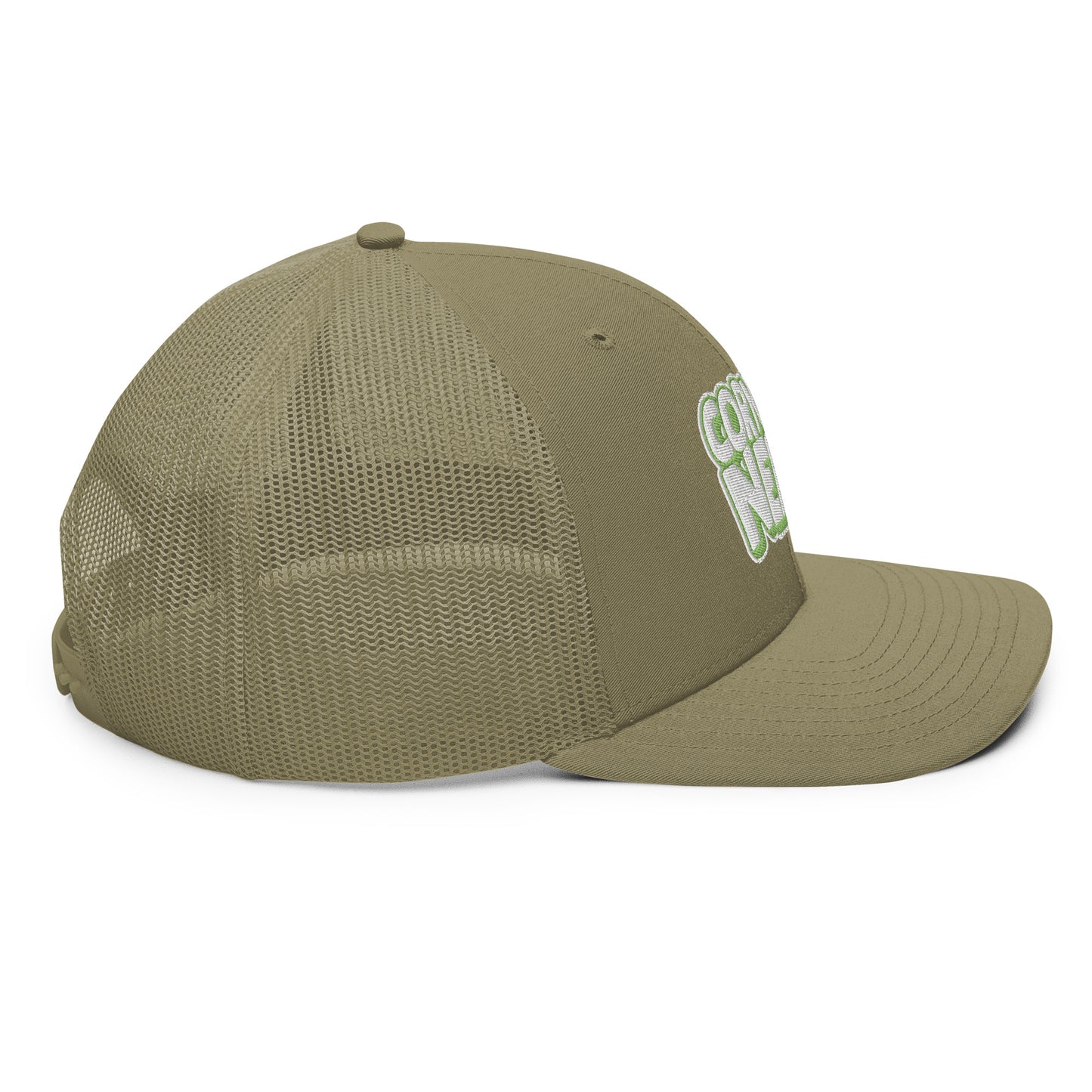 white/kiwi green nerds logo Richardson 112 snapback Trucker hat