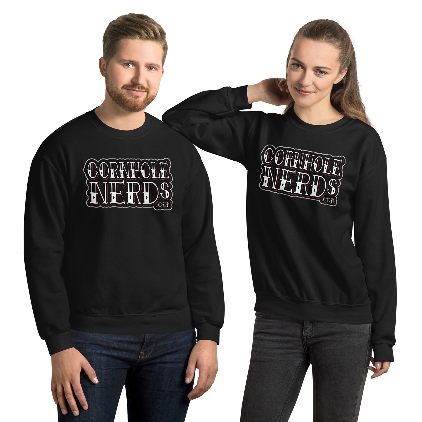 Cornhole Nerds Tattoo logo Unisex Sweatshirt